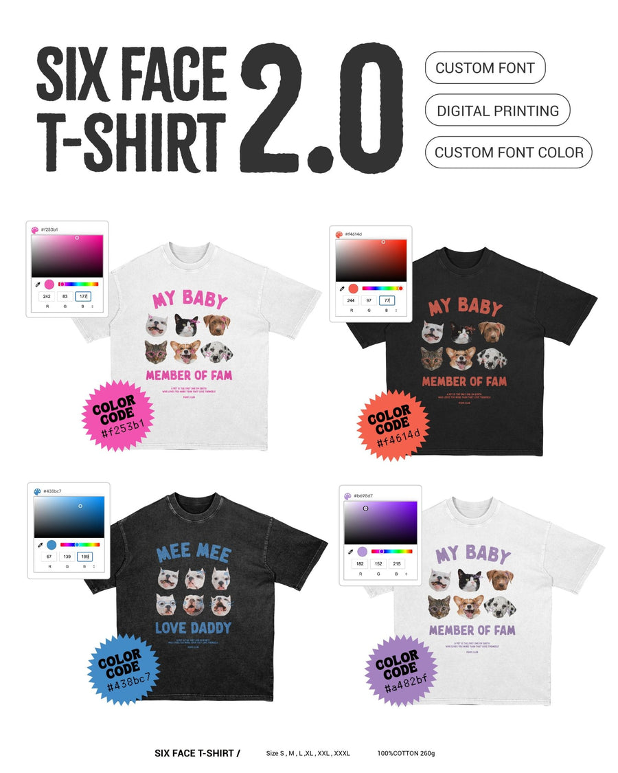 SIX FACE T-SHIRT 2.0 寵物六頭踢
